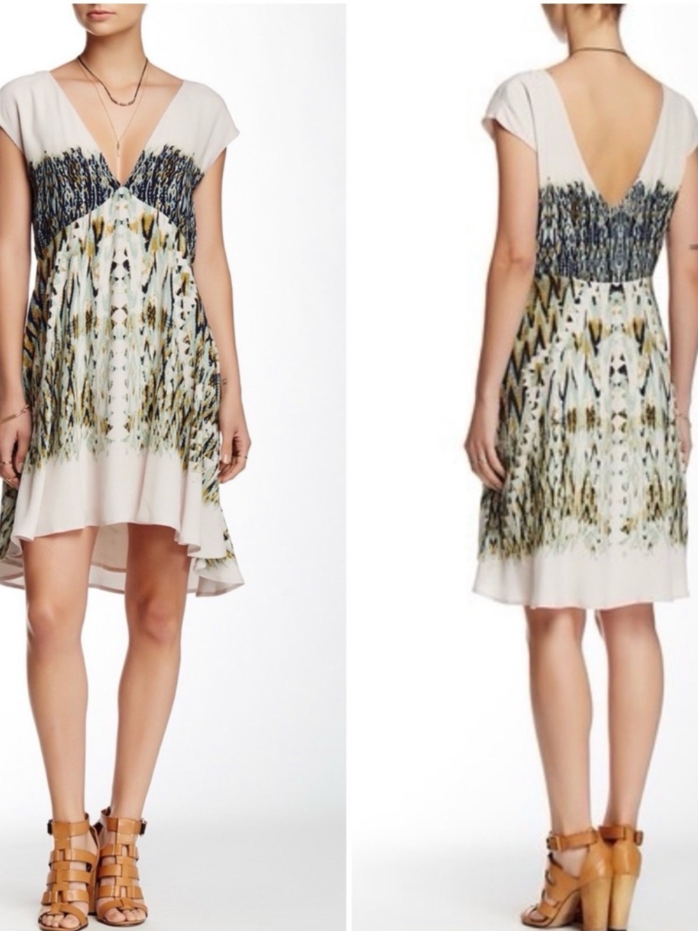 Free People Printed Theodora Cloud Babydoll Dress